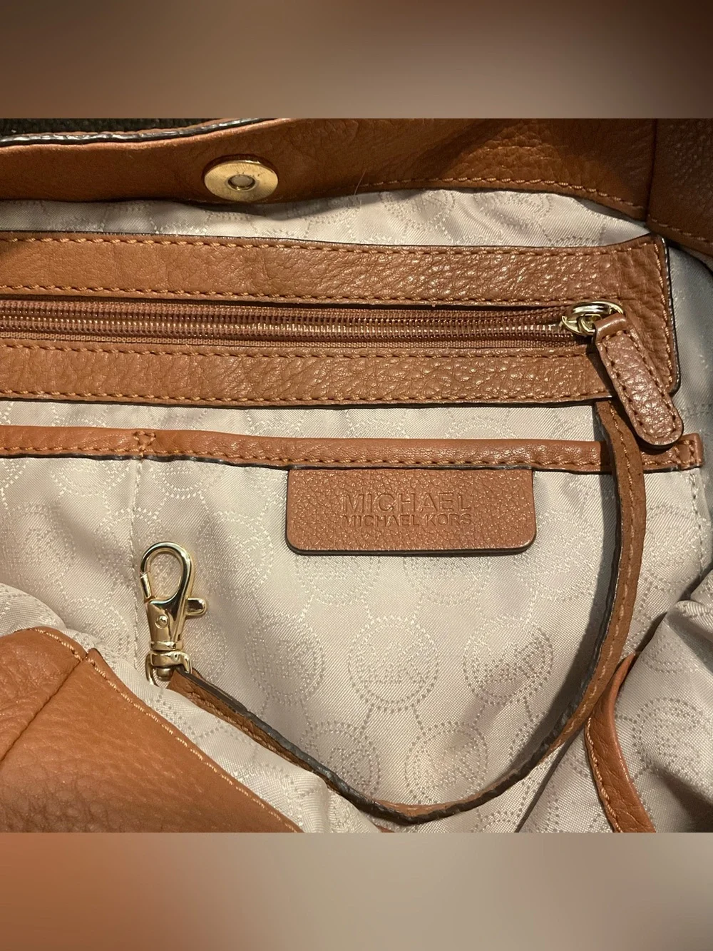 EUC MK Leather Hobo Bag - Cognac Brown CLL100